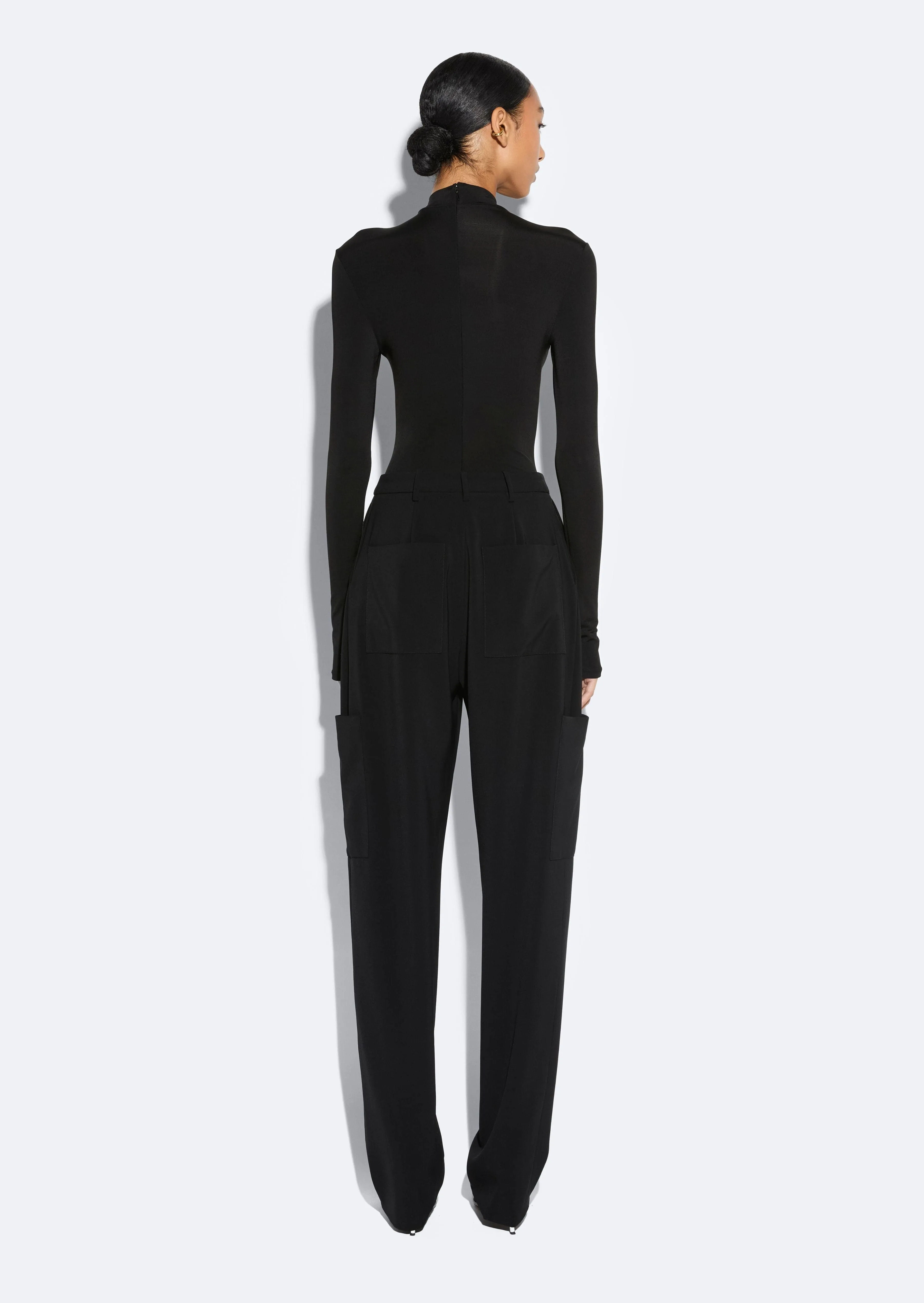 Matte Crepe Tapered Trouser