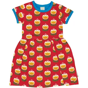 Maxomorra Short Sleeve Spin Dress - Tulip