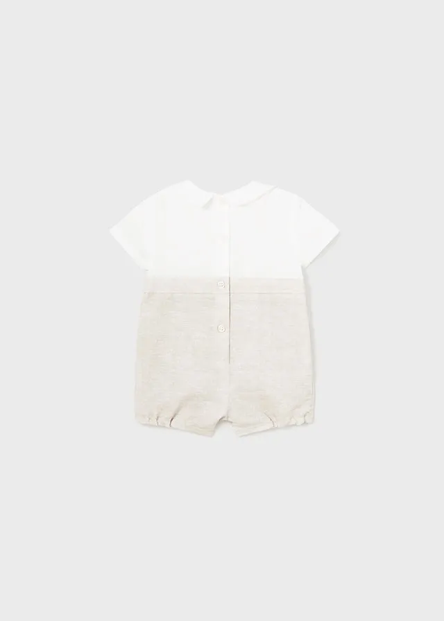 Mayoral 1635 Linen Romper In Stock Now