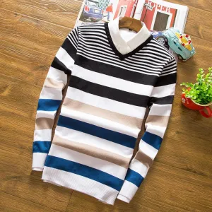 Men's V-Neck Long Sleeved Sweater