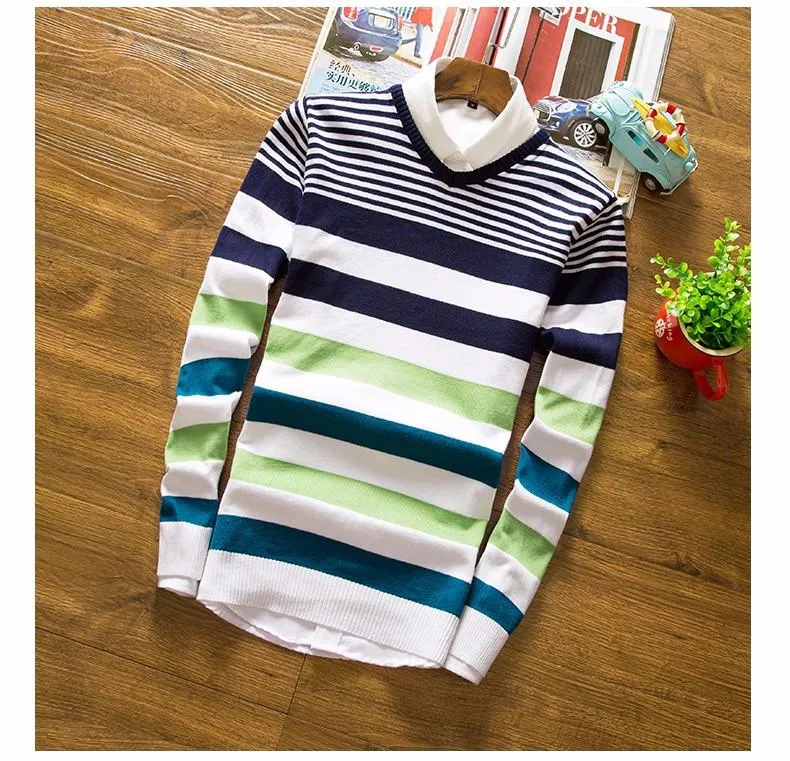 Men's V-Neck Long Sleeved Sweater
