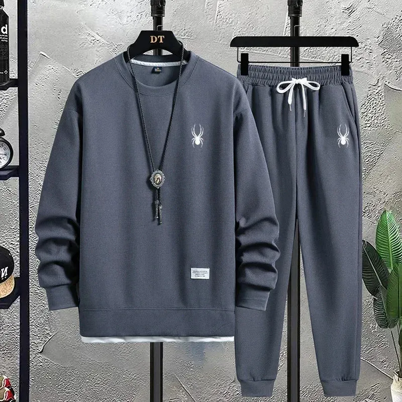 Men's Waffle Hoodie Tracksuit