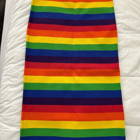 Michael Kors Rainbow Stretch-Viscose Pencil Skirt