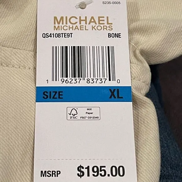 Micheal Kors Utility Jacket Color: Bone Size: XLG