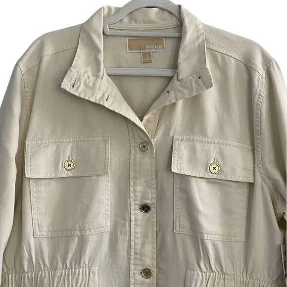 Micheal Kors Utility Jacket Color: Bone Size: XLG