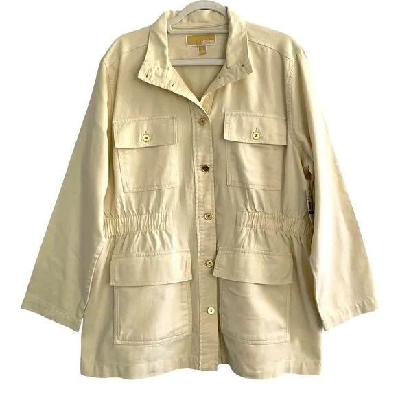 Micheal Kors Utility Jacket Color: Bone Size: XLG