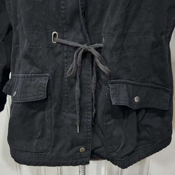 Molly &amp; Isadora black utility jacket coat women's size 0x