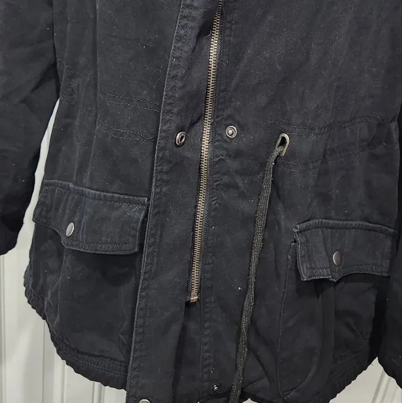 Molly &amp; Isadora black utility jacket coat women's size 0x