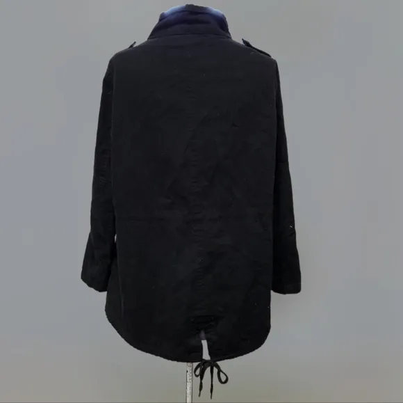 Molly &amp; Isadora black utility jacket coat women's size 0x