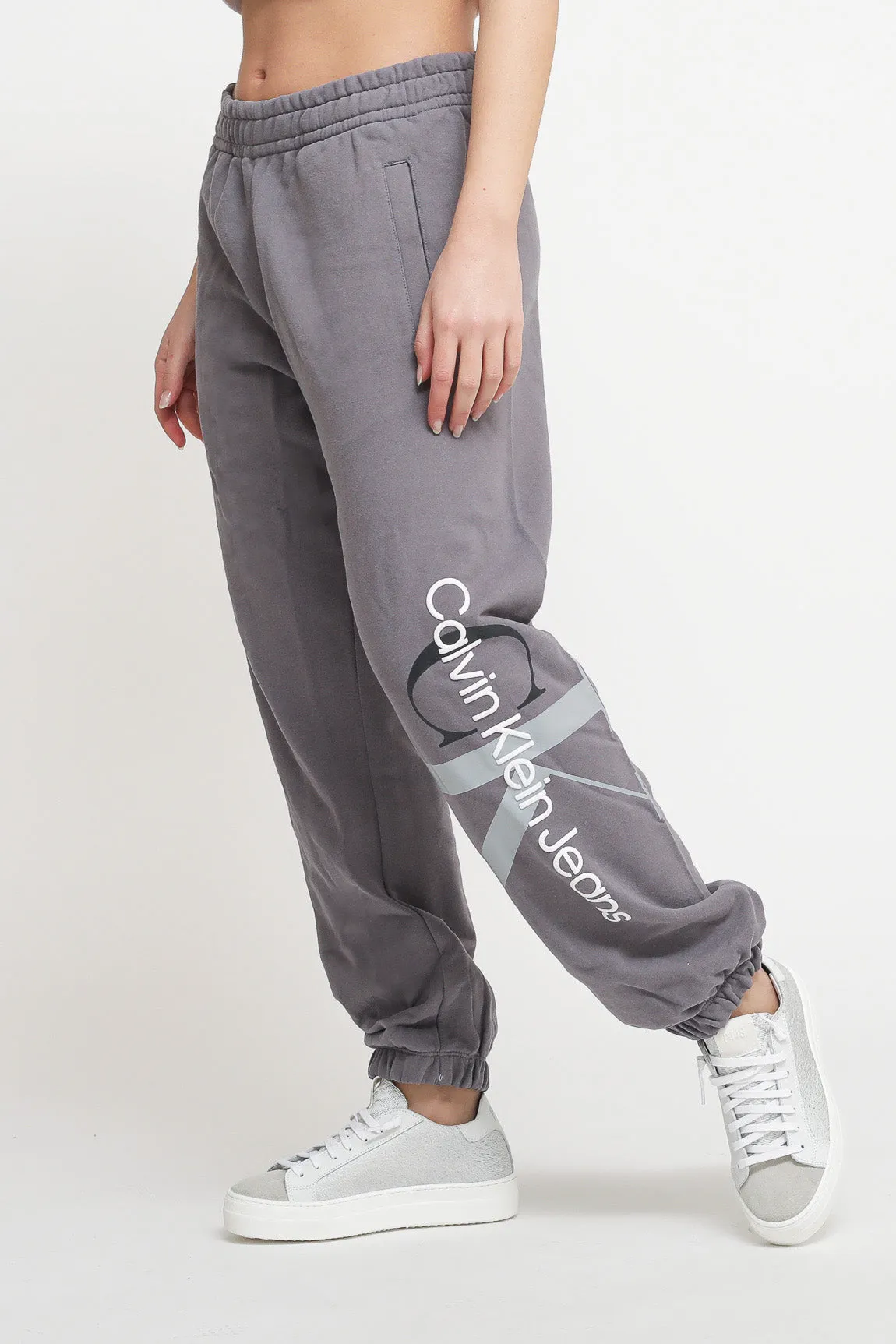 Monogram Jog Pant - Fossil Grey