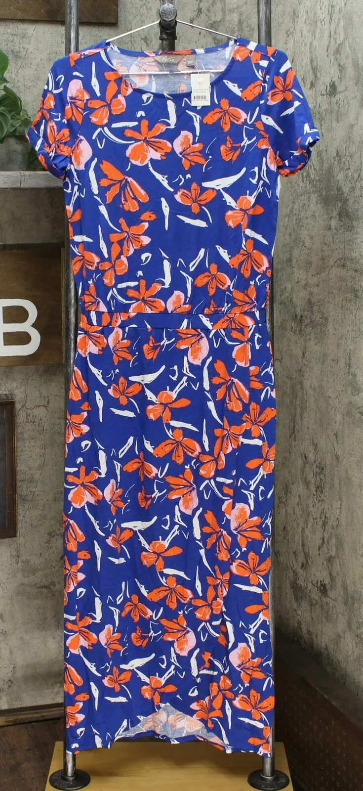 MOTTO Women's Courageous Cotton Tulip Hem Maxi Dress