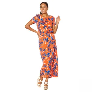 MOTTO Women's Plus Size Courageous Cotton Tulip Hem Maxi Dress