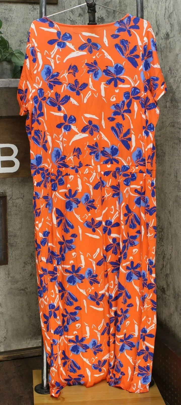 MOTTO Women's Plus Size Courageous Cotton Tulip Hem Maxi Dress