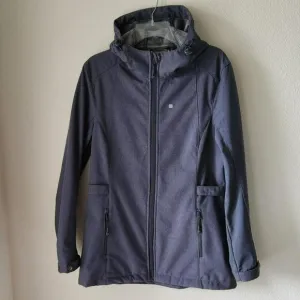 Mountain Warehouse women grey jacket Sz M Soft Shell Outdoors Gorpcore Fur Lined