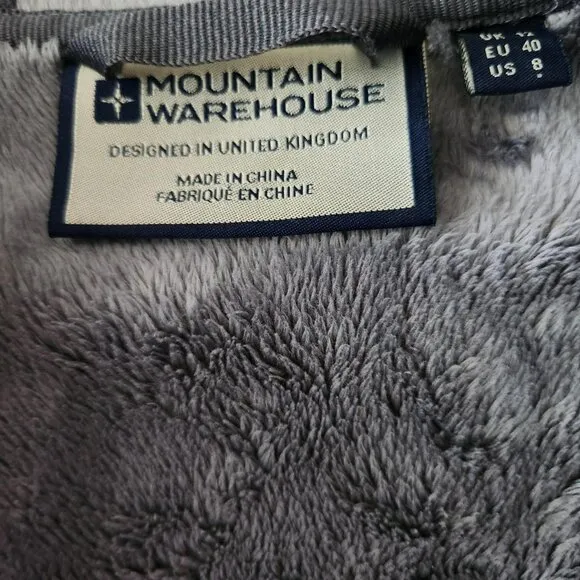 Mountain Warehouse women grey jacket Sz M Soft Shell Outdoors Gorpcore Fur Lined
