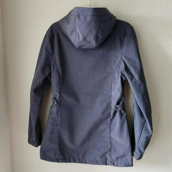 Mountain Warehouse women grey jacket Sz M Soft Shell Outdoors Gorpcore Fur Lined