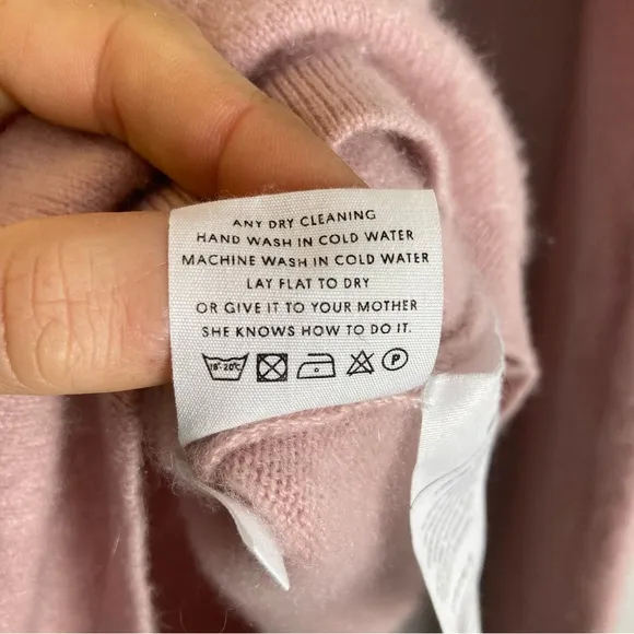 Naadam Pink Cashmere V Neck Sweater XS