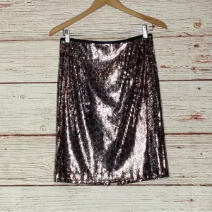 Nanette Lepore Leopard Print Sequin Skirt Sz 0