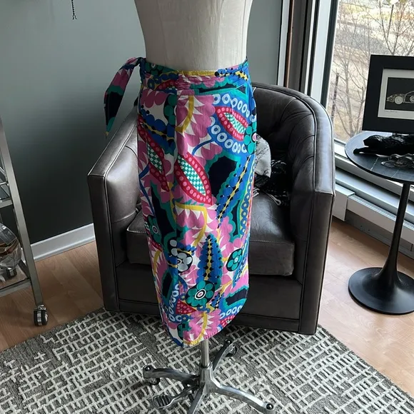 New J.Crew Tie-back Tulip Skirt in Kaleidoscope Floral Print Size 4