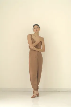 New Season Summer to Fall 2024-Top Lounge Silk Brown-TB/S/014-Suzanne-Fashion Edit Hemji