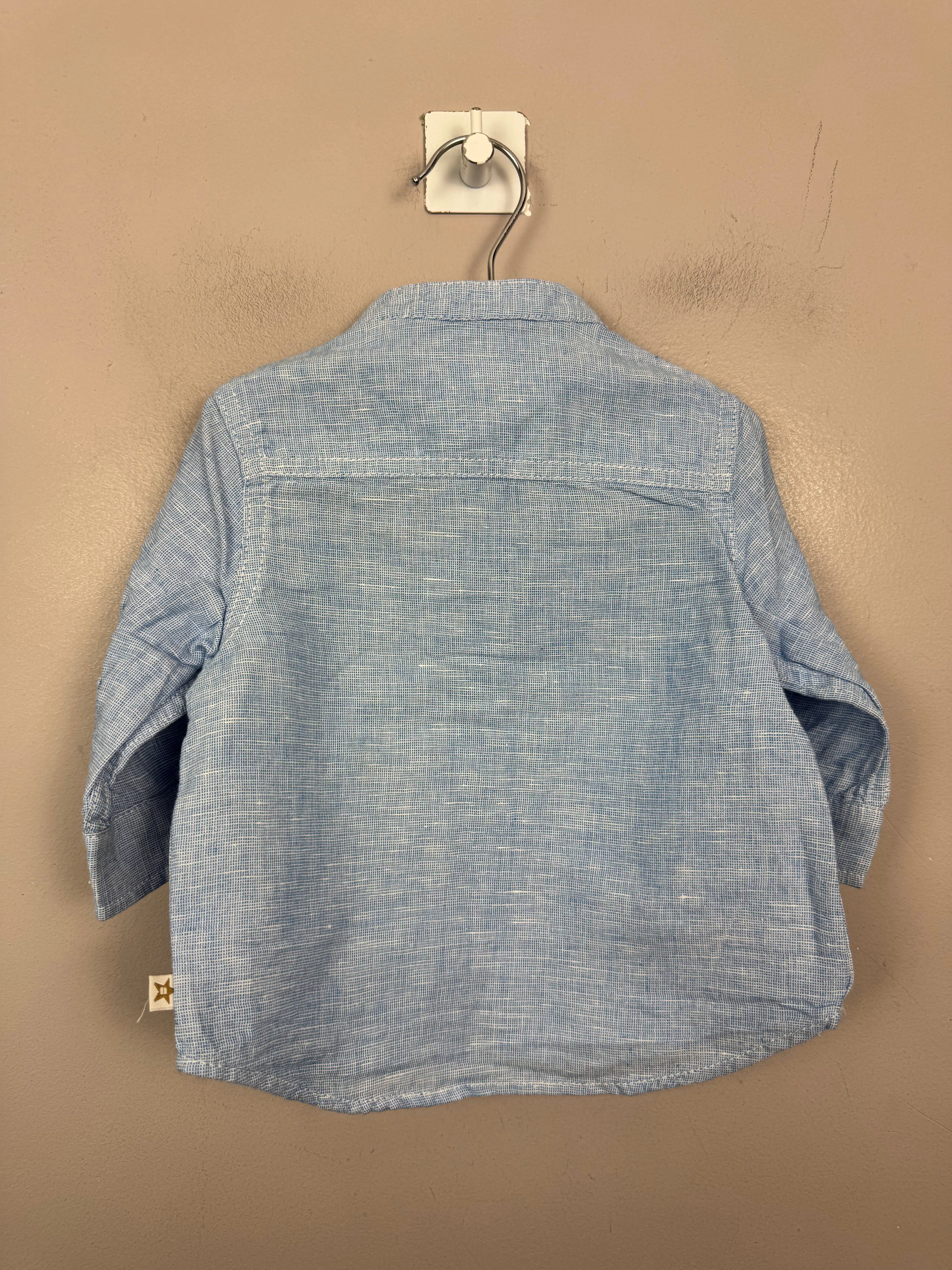 Next Light Blue Linen Shirt 3-6m