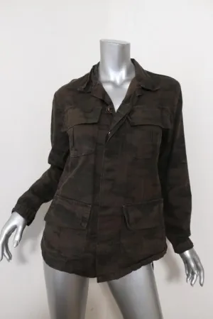NSF Hunter Army Jacket Dark Olive Camouflage Size Petite Utility Jacket