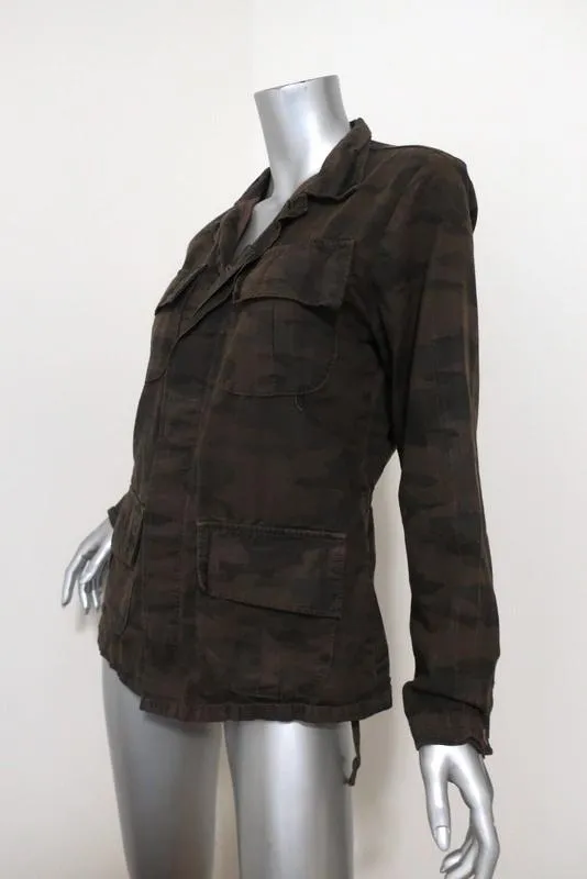 NSF Hunter Army Jacket Dark Olive Camouflage Size Petite Utility Jacket