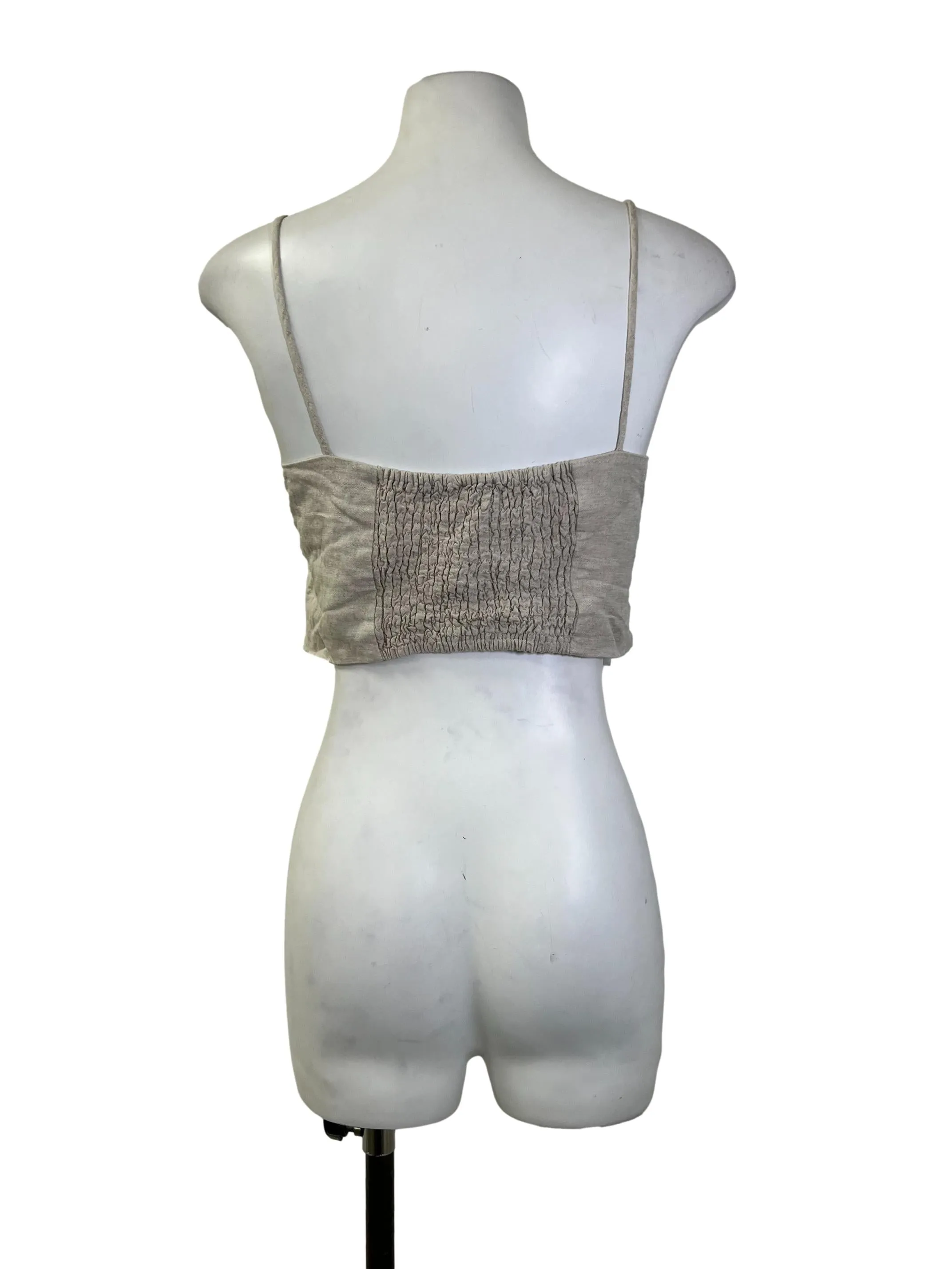 Nude Linen Twist Tank Top LB