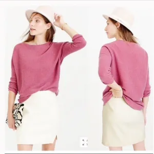 NWOT J. Crew Ivory Wool Mini Skirt Size 6