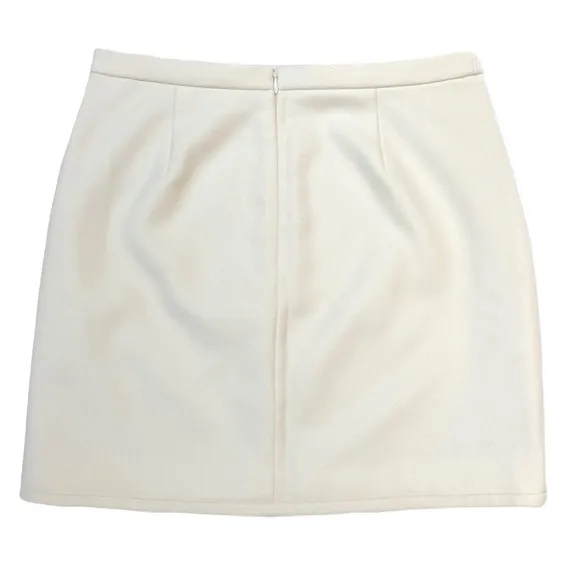 NWOT J. Crew Ivory Wool Mini Skirt Size 6