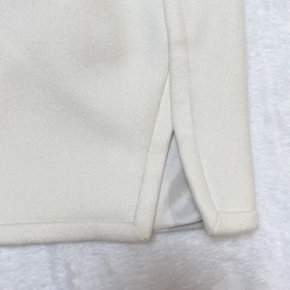 NWOT J. Crew Ivory Wool Mini Skirt Size 6