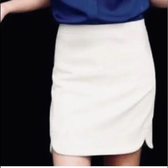 NWOT J. Crew Ivory Wool Mini Skirt Size 6