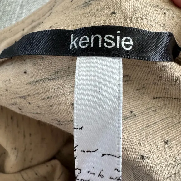 NWOT Kenzie Midi Pencil Skirt Tulip Front Beige Grey