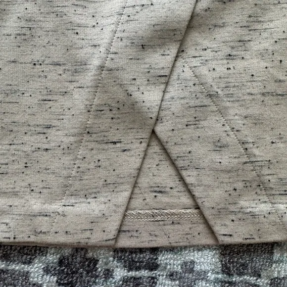 NWOT Kenzie Midi Pencil Skirt Tulip Front Beige Grey