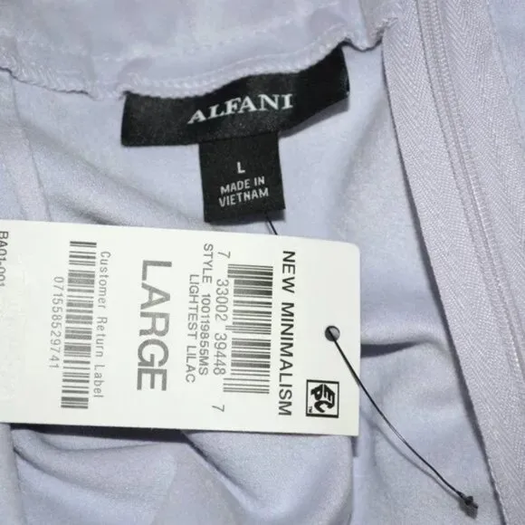 NWT Alfani Lilac Lavender Purple Microfiber Soft Straight Pencil Pockets Skirt L