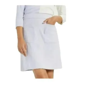 NWT Alfani Lilac Lavender Purple Microfiber Soft Straight Pencil Pockets Skirt L