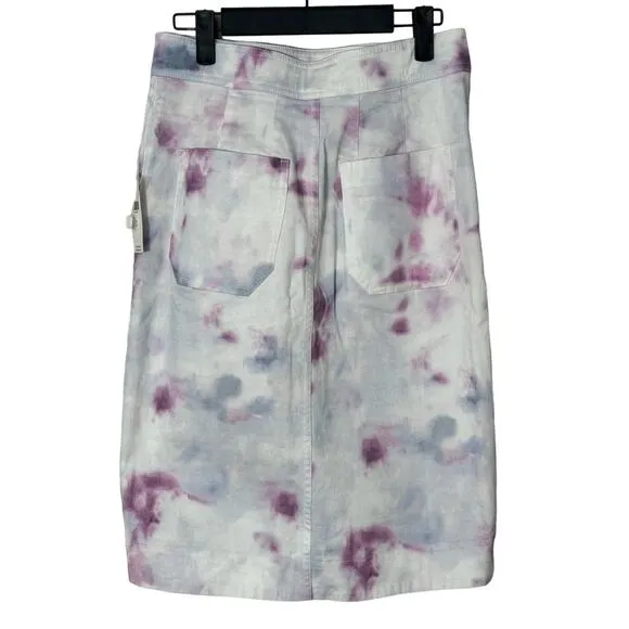 NWT By Anthropologie Kimmie Tie-Dye Tulip Midi Skirt Size 0