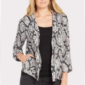 NWT chaser snake print utility bomber jacket