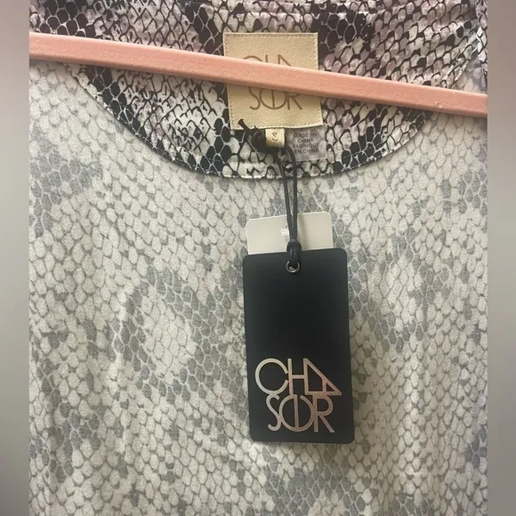 NWT chaser snake print utility bomber jacket