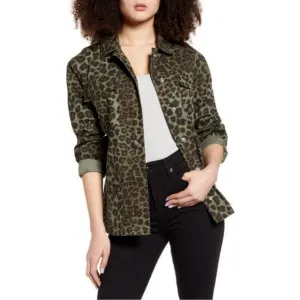NWT Good American Leopard Utility Jacket