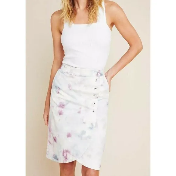 NWT Kimmie Tie-Dye Tulip Knee Length Skirt