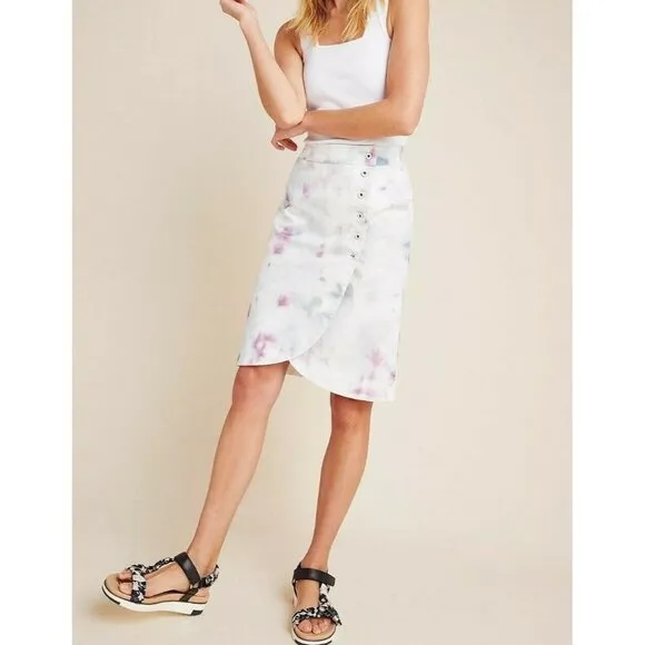 NWT Kimmie Tie-Dye Tulip Knee Length Skirt