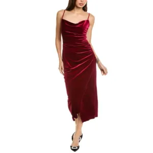 NWT Laundry by Shelli Segal velvet cowl neck midi Dress