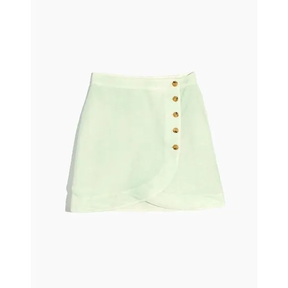 NWT Madewell Linen-Blend Tulip-Hem Mini Skirt: Earth-Dyed Edition, Size 16