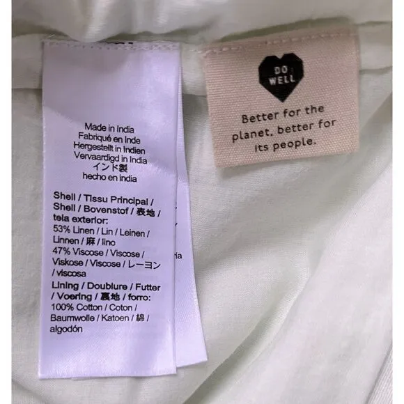 NWT Madewell Linen-Blend Tulip-Hem Mini Skirt: Earth-Dyed Edition, Size 16