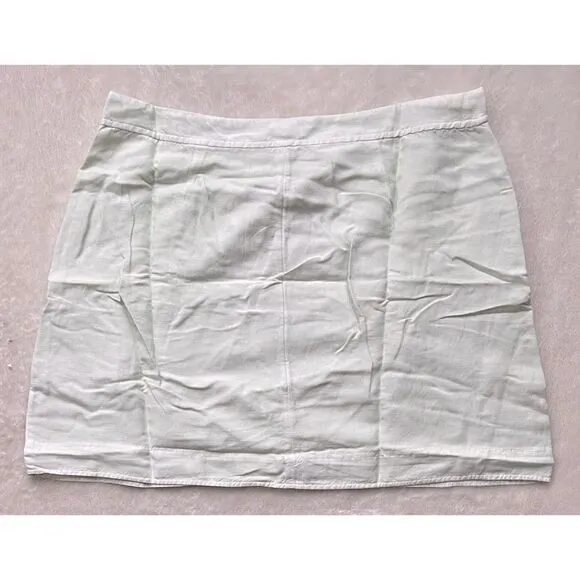 NWT Madewell Linen-Blend Tulip-Hem Mini Skirt: Earth-Dyed Edition, Size 16