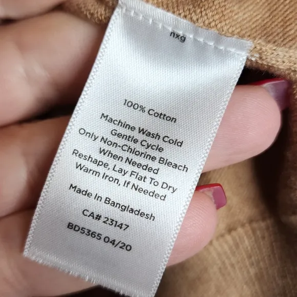 NWT Talbots Tan V-Neck Sweater Cotton Women's Size 2X