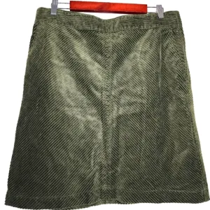 NWT Talbots Women's Olive Green Cotton Corduroy Work Short Preppy Skirt Size 12