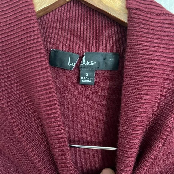 NWT Wintry Weather Burgundy Mock Neck Long Sleeve Sweater Dress