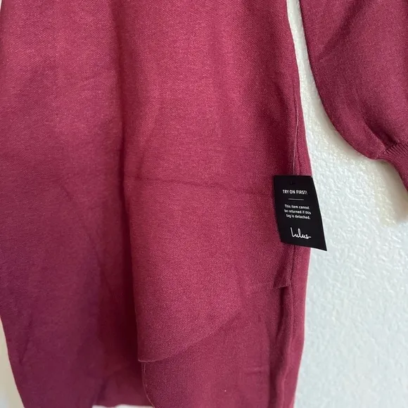 NWT Wintry Weather Burgundy Mock Neck Long Sleeve Sweater Dress